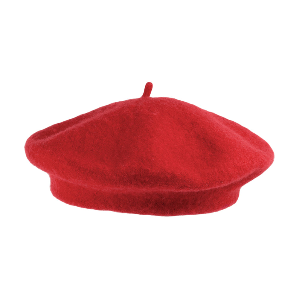 Boina Fashion de lana de Village Hats - Rojo