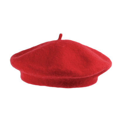 Boina Fashion de lana de Village Hats - Rojo