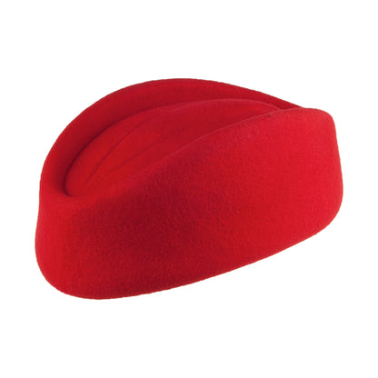 Sombrero Pillbox azafata de sur la tête - Rojo