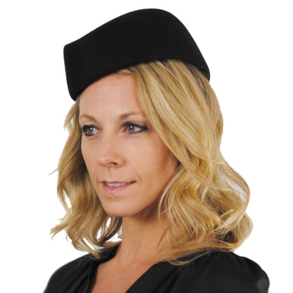 Sombrero Pillbox azafata de sur la tête - Negro