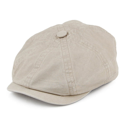 Gorra Newsboy Hatteras algodón orgánico de Stetson Hats - Arena