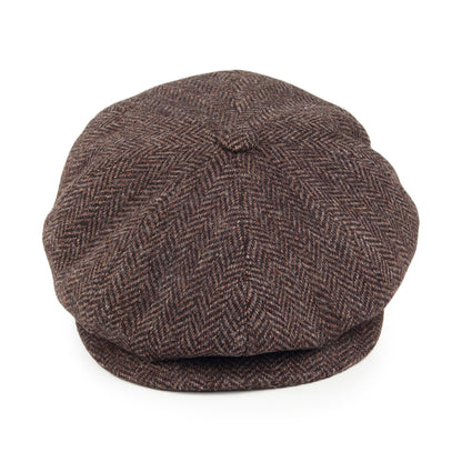 Gorra Newsboy Galvin de lana diseño de espiga de Bailey - Marrón