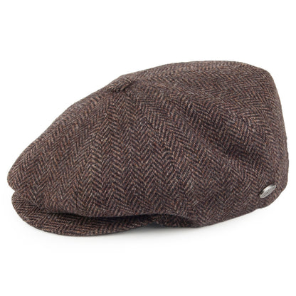 Gorra Newsboy Galvin de lana diseño de espiga de Bailey - Marrón