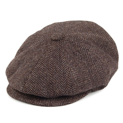 Gorra Newsboy Galvin de lana diseño de espiga de Bailey - Marrón