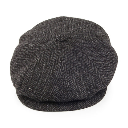 Gorra Newsboy Galvin de lana diseño de espiga de Bailey - Negro