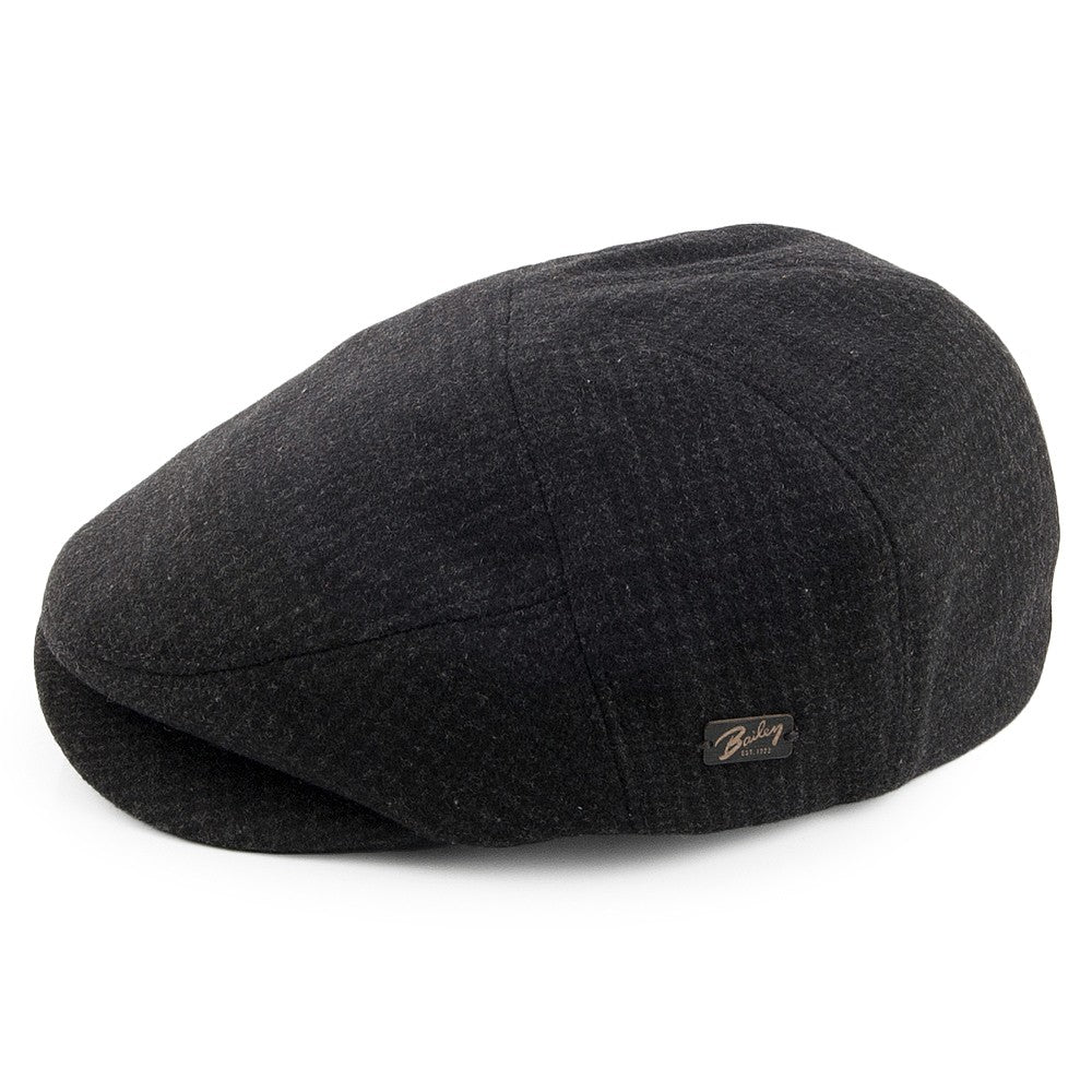 Gorra plana Ormond a cuadros de Bailey - Negro