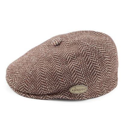 Gorra plana 507 de diseño de Espiga de Kangol - Marrón-Blanco