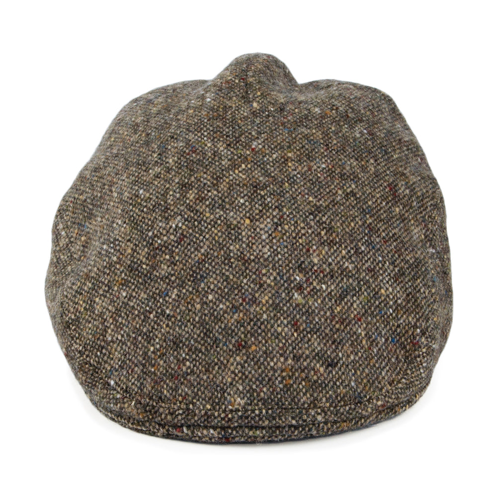Gorra plana Hereford de Tweed de lana pura de Olney - Marrón