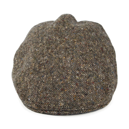 Gorra plana Hereford de Tweed de lana pura de Olney - Marrón