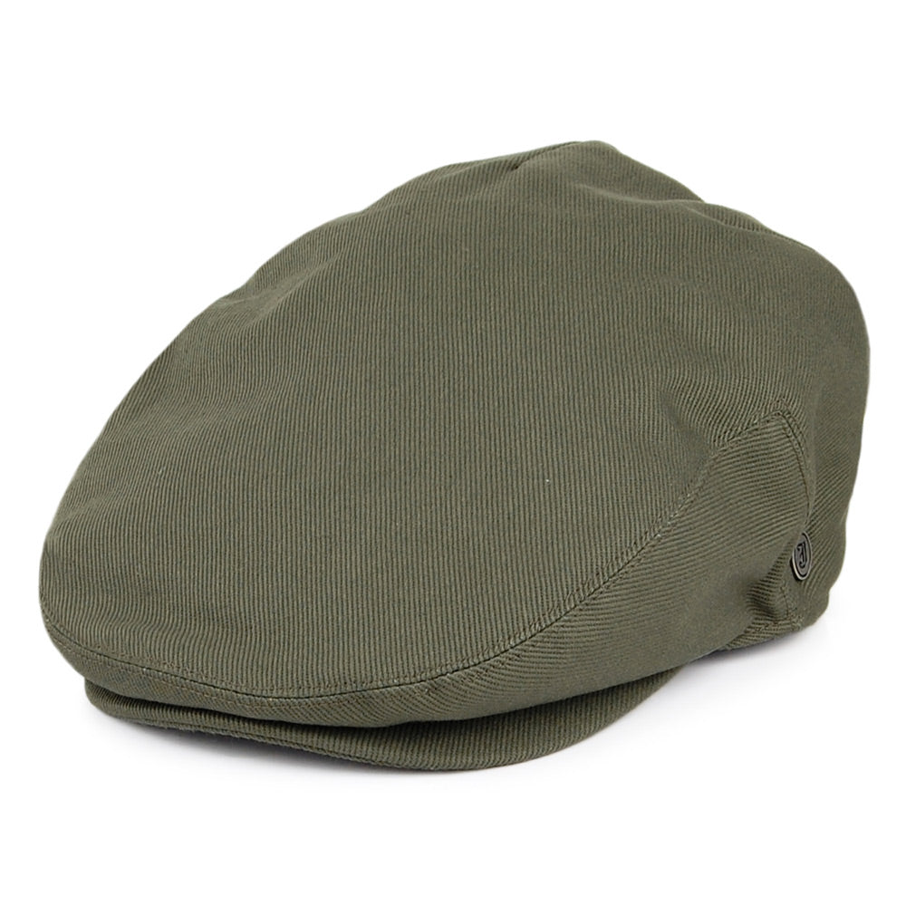 Gorra plana de algodón de Jaxon & James - Verde Oliva