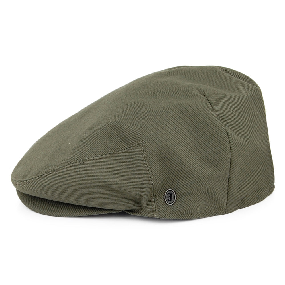 Gorra plana de algodón de Jaxon & James - Verde Oliva