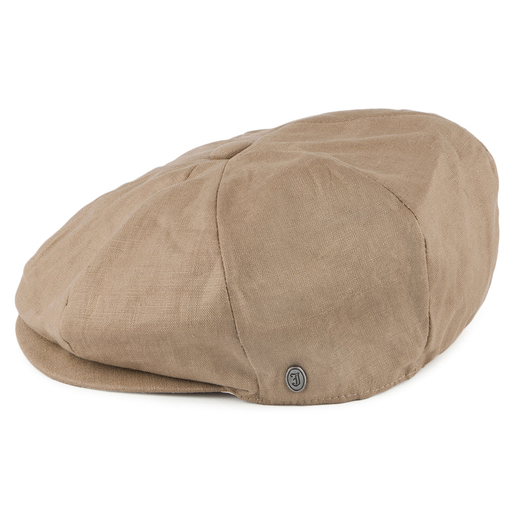 Gorra Newsboy redonda de lino de Jaxon & James - Camel