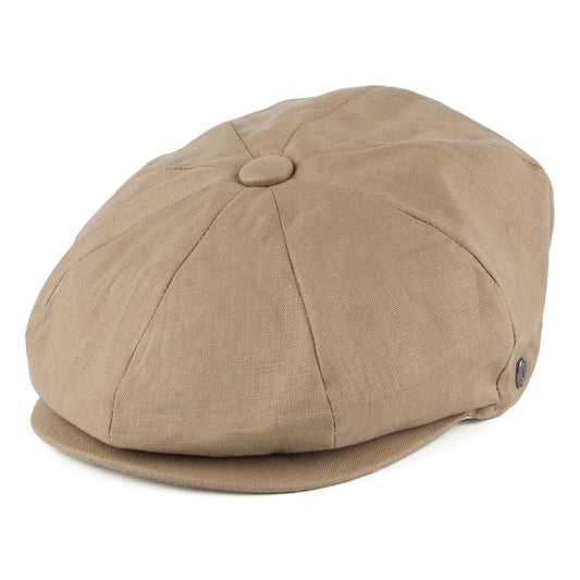 Gorra Newsboy redonda de lino de Jaxon & James - Camel