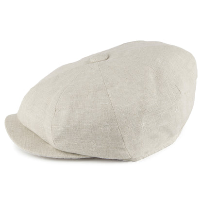 Gorra Newsboy Alfie de lino de Failsworth - Natural