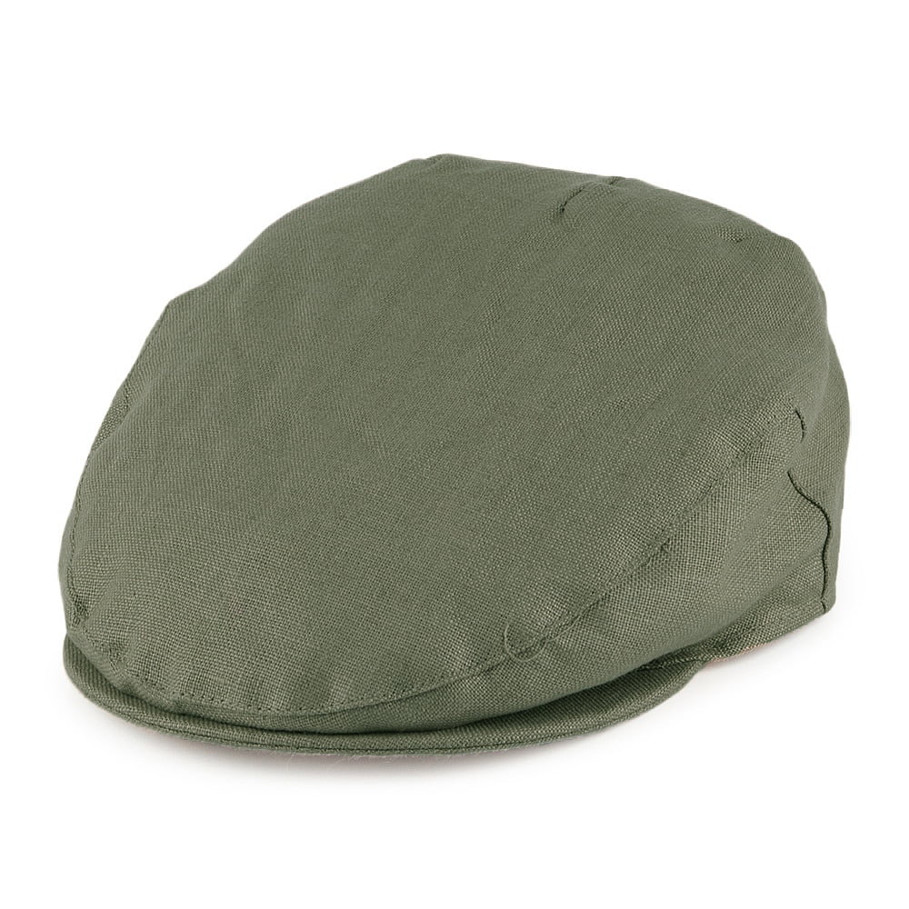 Gorra plana de lino de Failsworth - Kaki