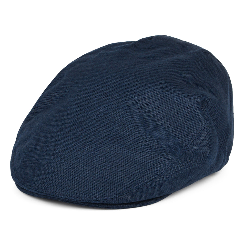 Gorra plana de lino de Failsworth - Azul Marino