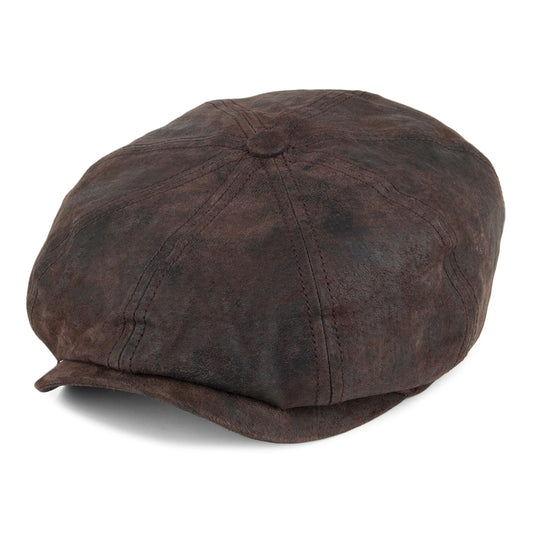 Gorra Newsboy Hatteras de de piel de Stetson - Marrón