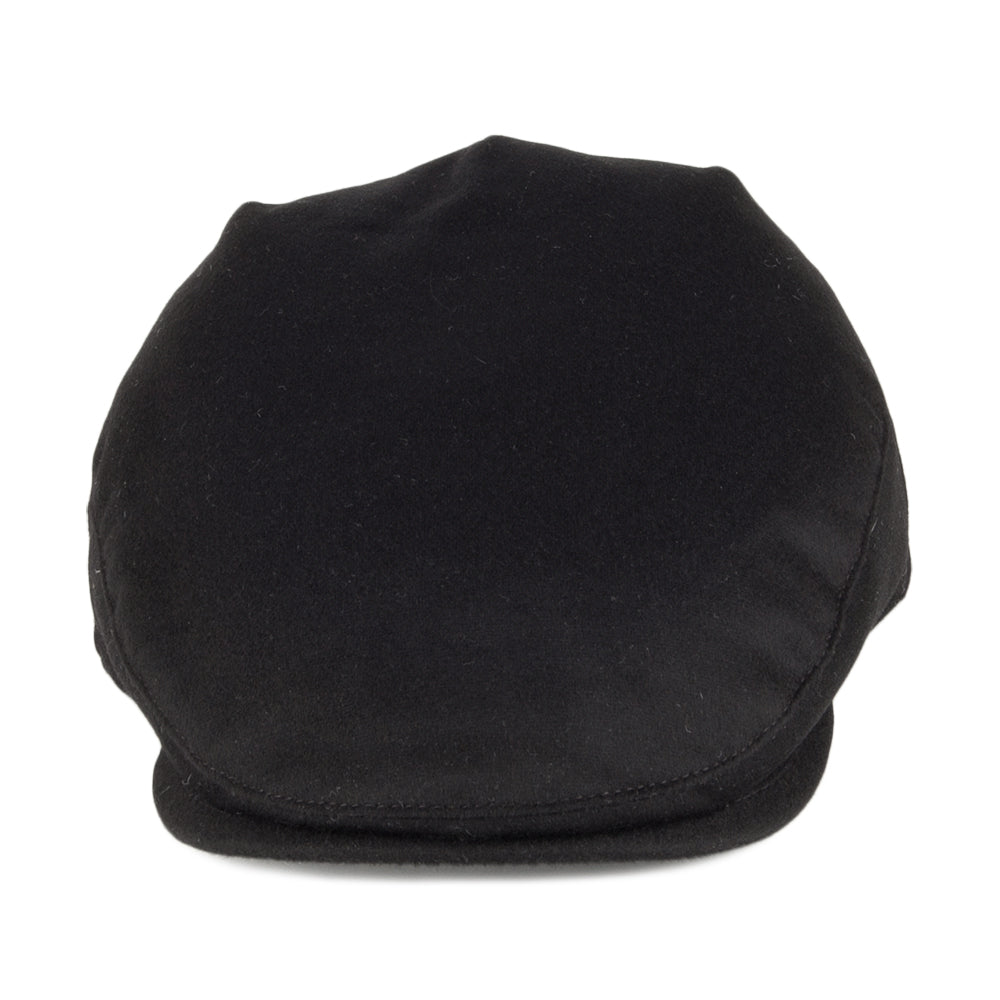 Gorra plana Balmoral de cachemira pura de Christys - Negro