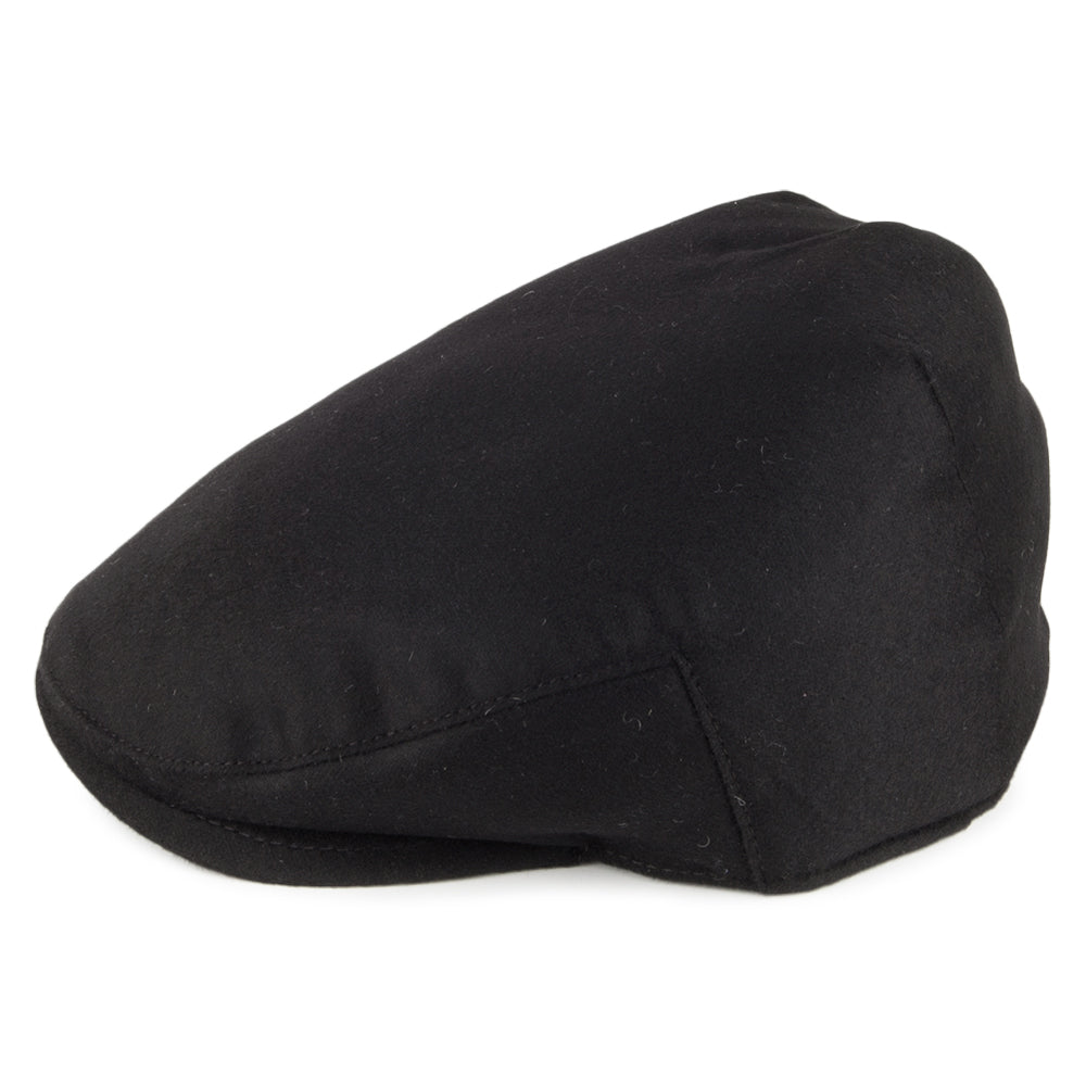 Gorra plana Balmoral de cachemira pura de Christys - Negro