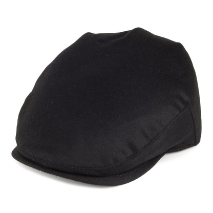 Gorra plana Balmoral de cachemira pura de Christys - Negro