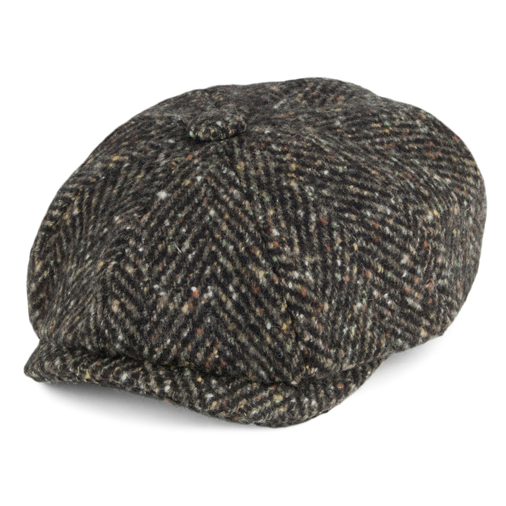 Gorra Newsboy de diseño de espiga de Olney - Verde Oliva