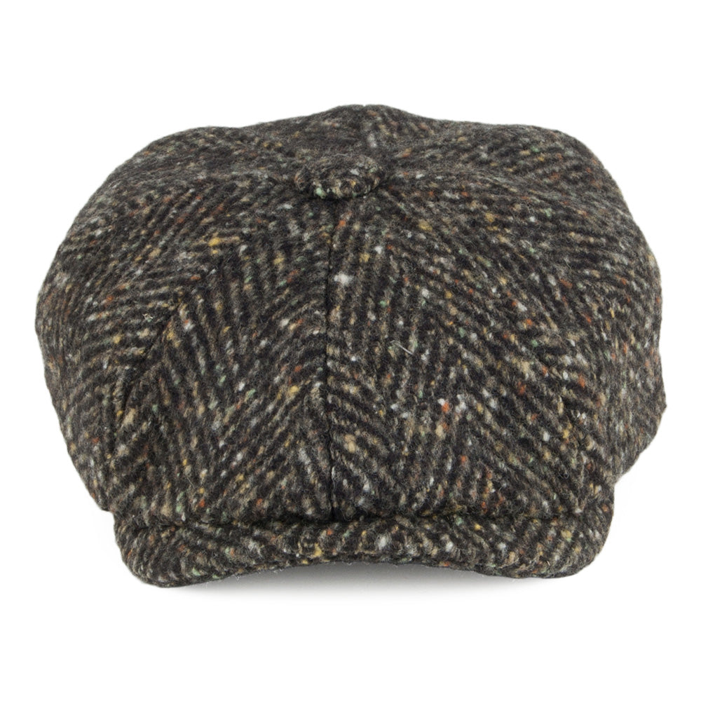 Gorra Newsboy de diseño de espiga de Olney - Verde Oliva