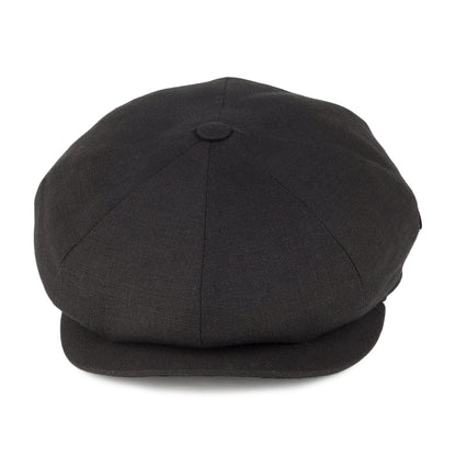 Gorra Newsboy de lino de City Sport - Negro