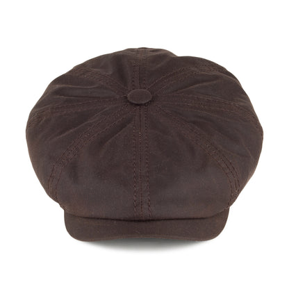Gorra Newsboy Hatteras de algodón encerado de Stetson - Marrón