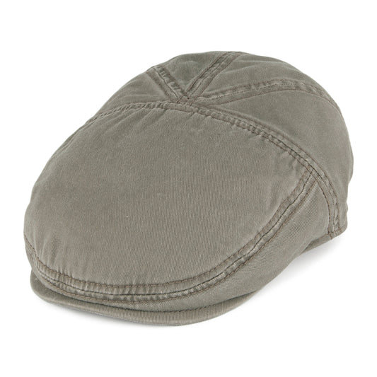 Gorra plana Paradise de algodón de Stetson - Verde Oliva