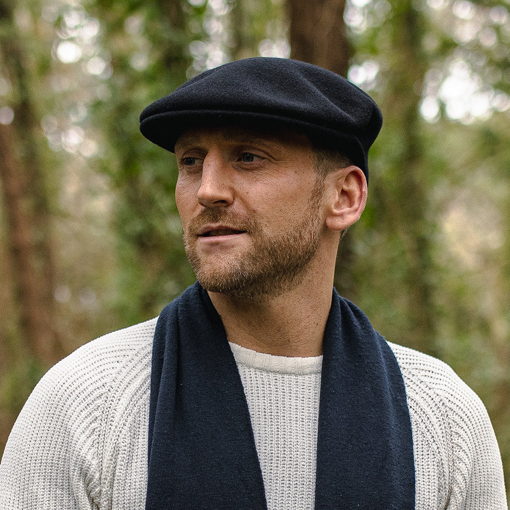 Gorra plana 504 de lana de Kangol - Negro