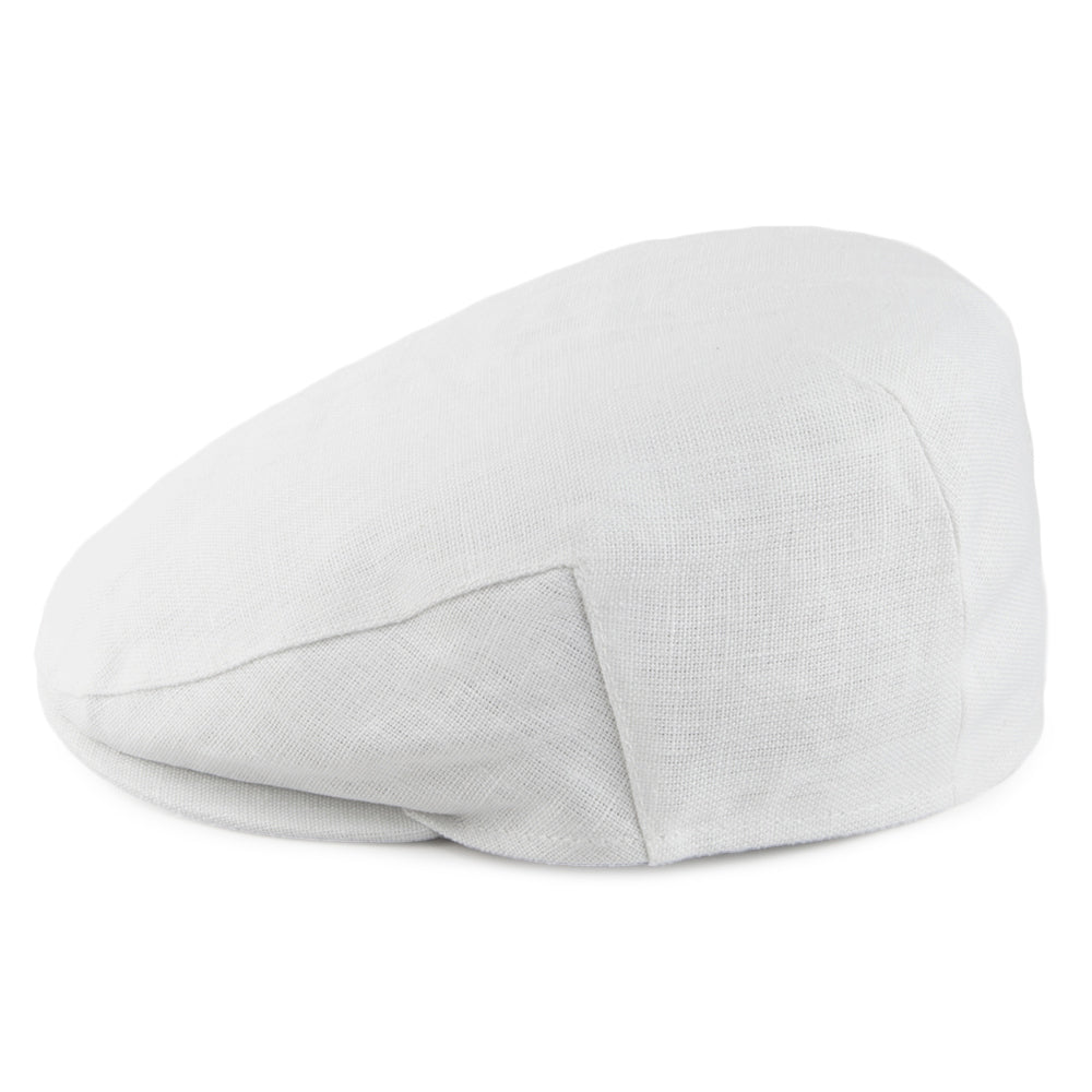 Gorra plana de lino de Failsworth - Blanco