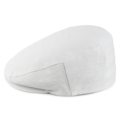 Gorra plana de lino de Failsworth - Blanco