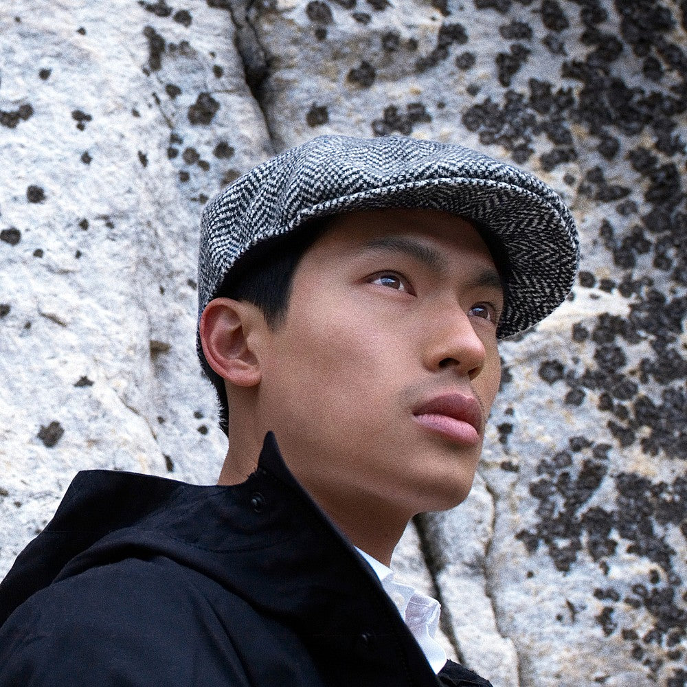 Gorra plana de diseño de Espiga de Kangol - Gris