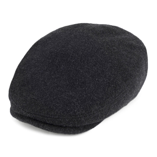 Gorra Plana Kent de lana-cachemira con orejeras de Stetson - Antracita