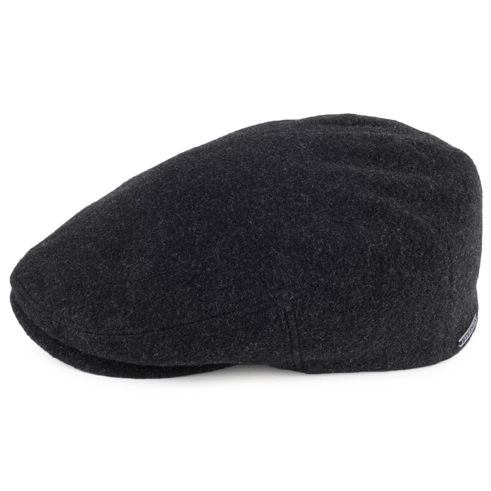 Gorra Plana Kent de lana-cachemira con orejeras de Stetson - Antracita