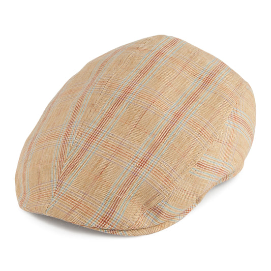 Gorra plana Brighton de lino de Crambes - Mostaza