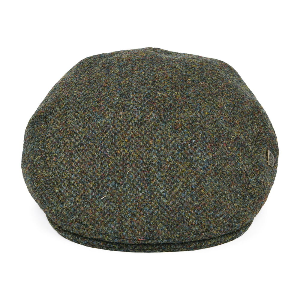 Gorra plana Stornoway de HARRIS TWEED de Failsworth - Mezcla de Oliva