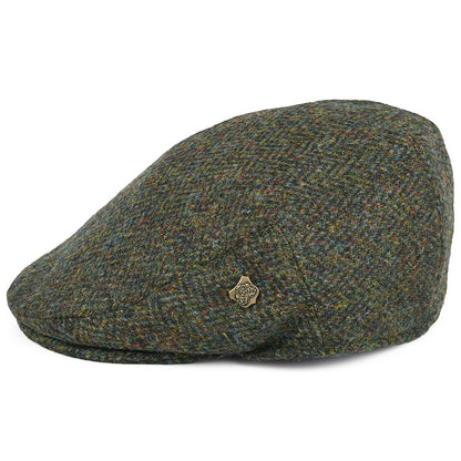 Gorra plana Stornoway de HARRIS TWEED de Failsworth - Mezcla de Oliva