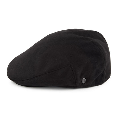 Gorra plana Harlem de lana pura de Jaxon & James - Negro