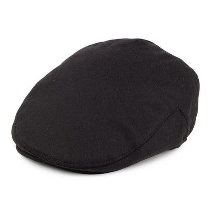 Gorra plana Harlem de lana pura de Jaxon & James - Negro