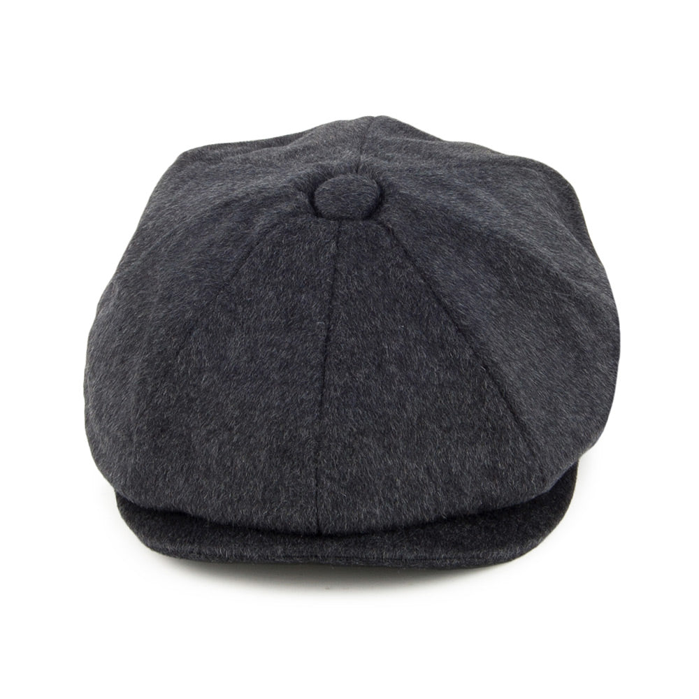 Gorra Newsboy de lana pura Harlem de Jaxon & James - Antracita