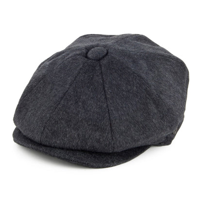 Gorra Newsboy de lana pura Harlem de Jaxon & James - Antracita