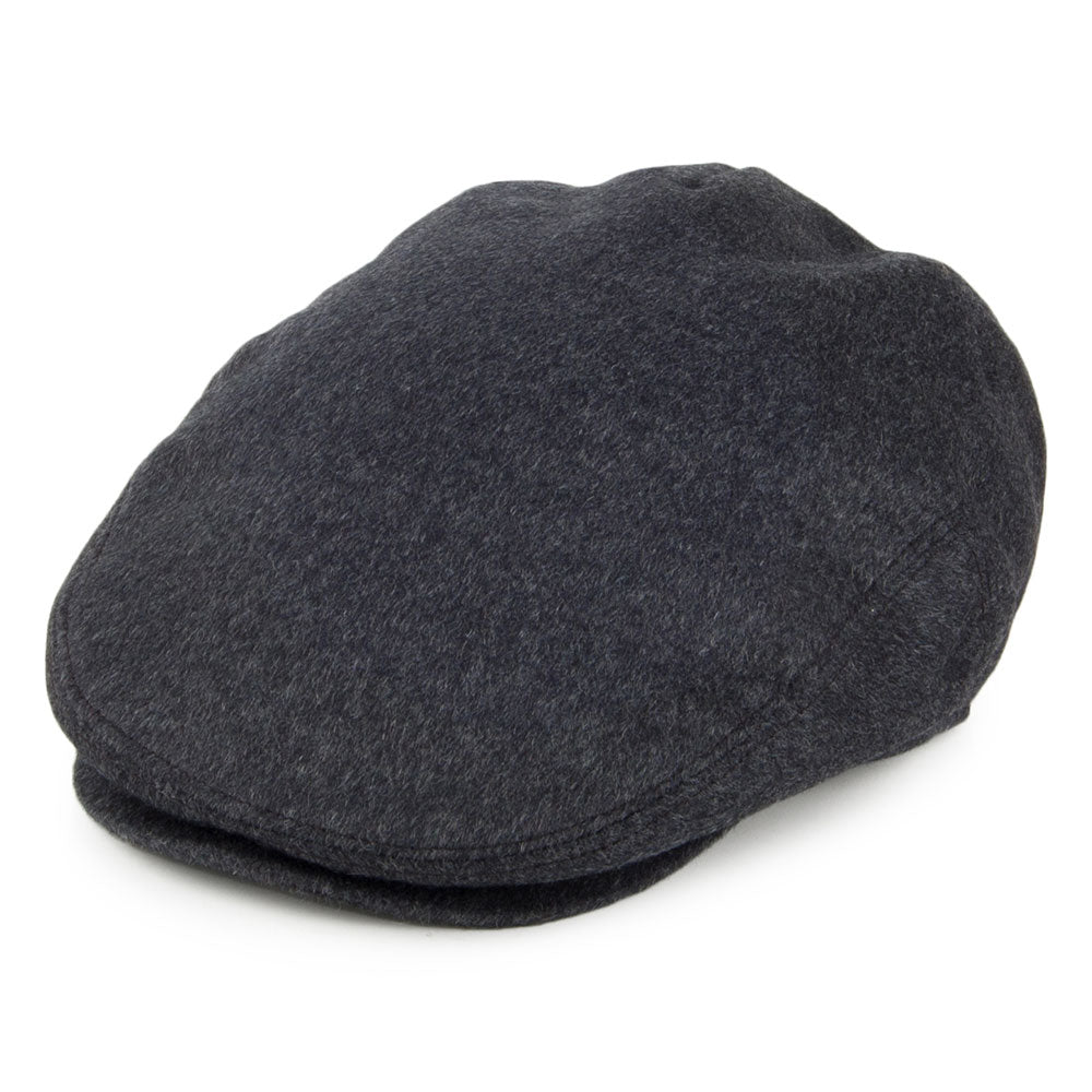 Gorra plana Harlem de lana pura de Jaxon & James - Antracita