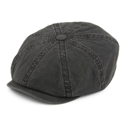 Gorra Newsboy Hatteras algodón orgánico de Stetson Hats - Negro
