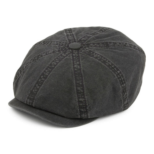 Gorra Newsboy Hatteras algodón orgánico de Stetson Hats - Negro