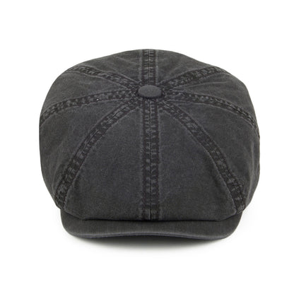 Gorra Newsboy Hatteras algodón orgánico de Stetson Hats - Negro