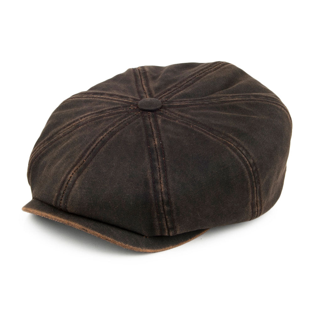 Gorra Newsboy Hatteras Cope resistente al agua de Stetson - Marrón