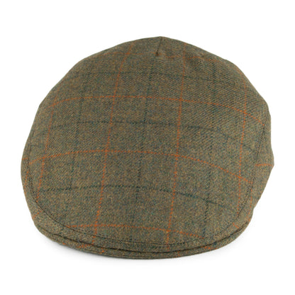 Gorra plana Tweed Inglés de Olney - Verde Oliva