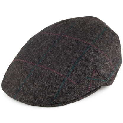 Gorra plana Kinloch de espiga en Tweed de Olney - Marrón