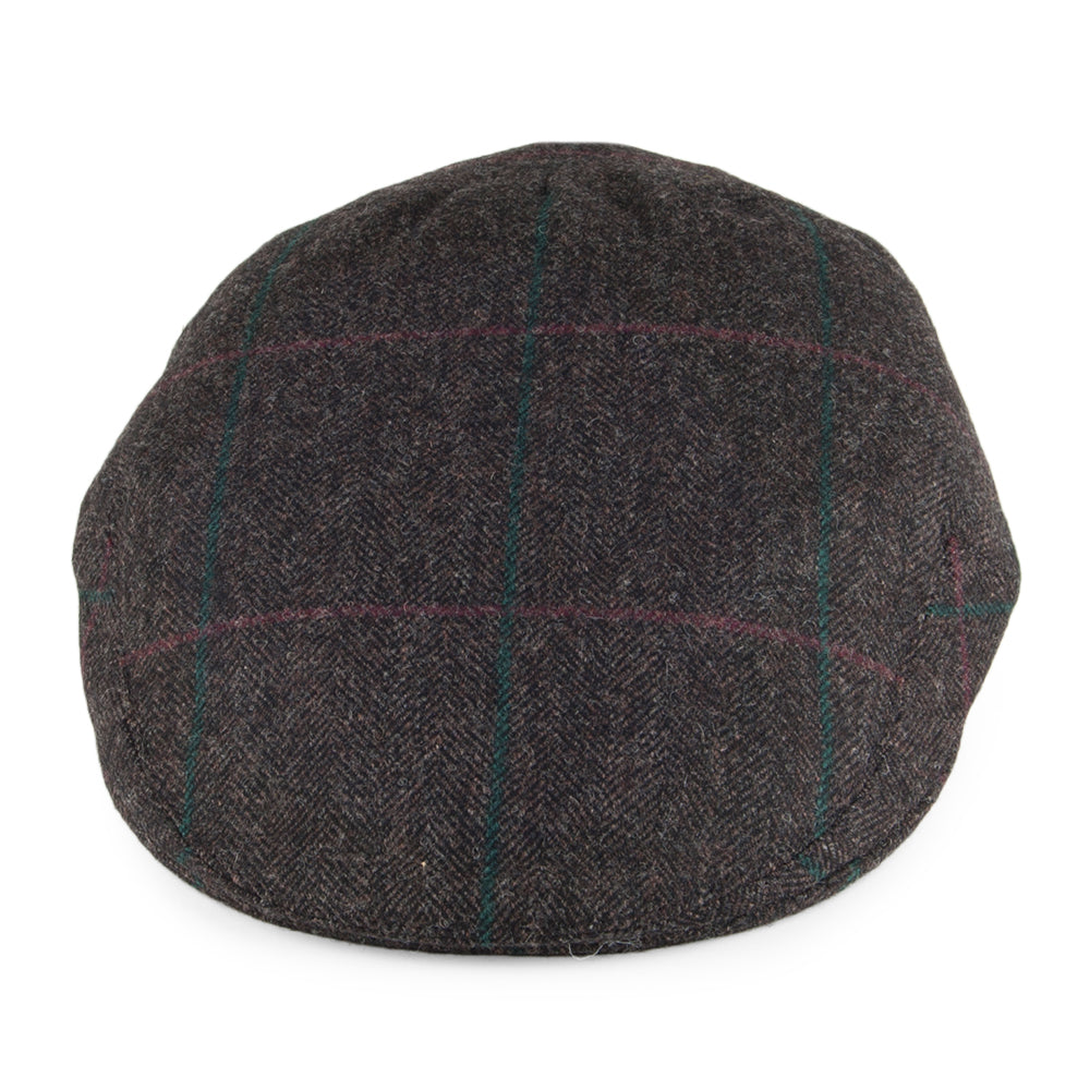 Gorra plana Kinloch de espiga en Tweed de Olney - Marrón